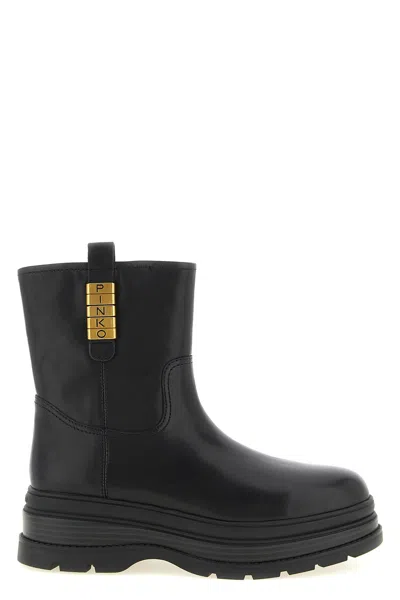 Pinko Eva 02 Ankle Boots Chunky Sole In Black