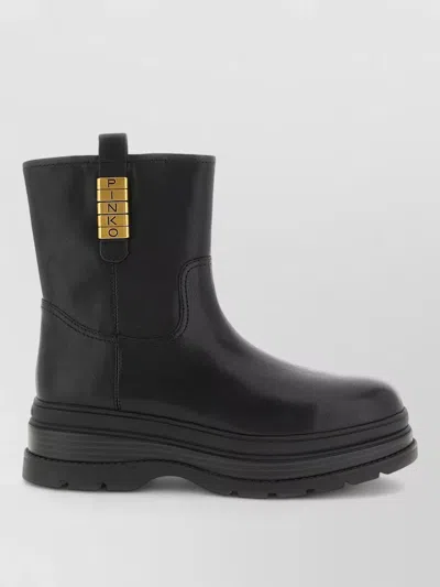 Pinko Eva 02 Ankle Boots Chunky Sole In Black