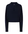 Pinko Short Cashmere-blend Sweater With Collar In Black