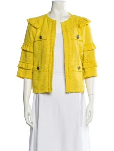 Pre-owned Pinko Evening Jacket In Yellow