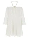 Pinko Sheer Halter Neck Flared Hem Dress
