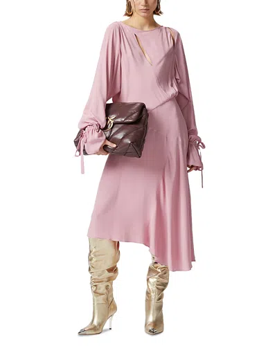 Pinko Evry Crepe Dress In Pink/polignac