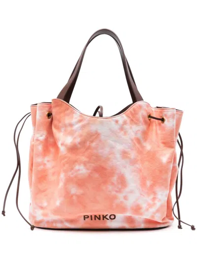 Pinko Extra Pagoda Tote Bag In Orange