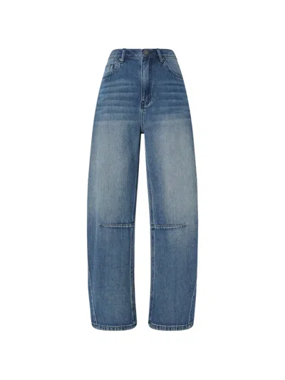 Pinko Faded Panelled Jeans In Blue