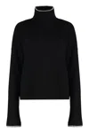 Pinko Falkland Wool And Cashmere Turtleneck Sweater In Black