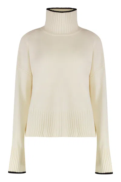 Pinko Falkland Wool And Cashmere Sweater In Neutral