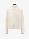 Pinko Falkland Wool And Cashmere Turtleneck Sweater In White