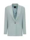 Pinko 'faraona' Light Blue Single-breasted Jacket With Peak Revers In Blue