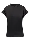 Pinko Stretch Satin Top In Black