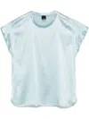 Pinko Farida Blouse Satin Silk Clothing In Blue