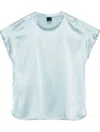 Pinko Farida Blouse Satin Silk Clothing In Blue
