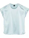 Pinko Farida Blouse Satin Silk Clothing In Blue