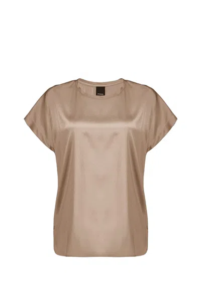 Pinko Satin Blouse In Neutral