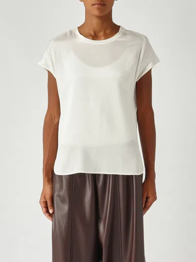 Pinko Farida Blusa Satin Blouse In White