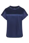 Pinko Silk T-shirt In Blue