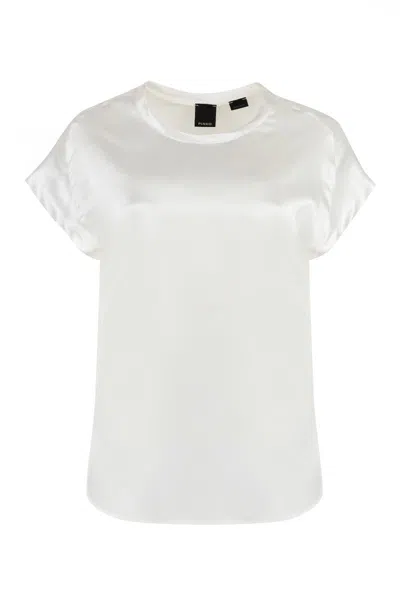 Pinko Silk Bloshirt In White