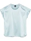 Pinko Farida Blouse Satin Silk Clothing In Blue