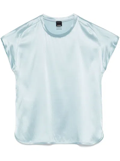 Pinko Farida Blouse Satin Silk Clothing In Blue