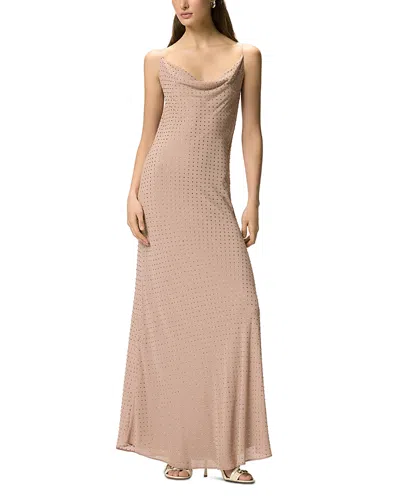 Pinko Farro Georgette Slip Dress In Animal Print