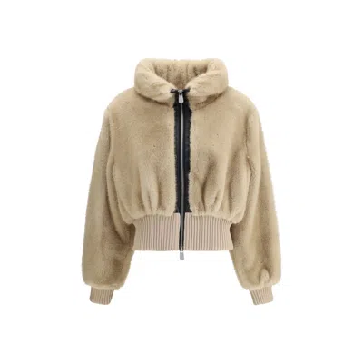 PINKO FAUX FUR BOMBER JACKET