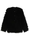 Pinko Faux-fur Jacket In Black