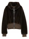 Pinko Faux-fur Jacket In Black