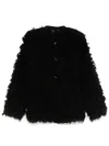 Pinko Faux-fur Jacket In Black