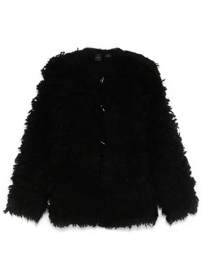 Pinko Faux-fur Jacket In Black