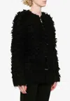 Pinko Faux-fur Jacket In Black