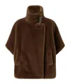 Pinko Comodino Cappa Eco Fur In Brown