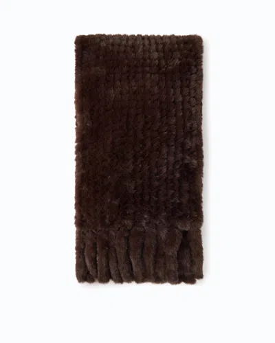 Pinko - Faux Fur Maxi Scarf In Brown