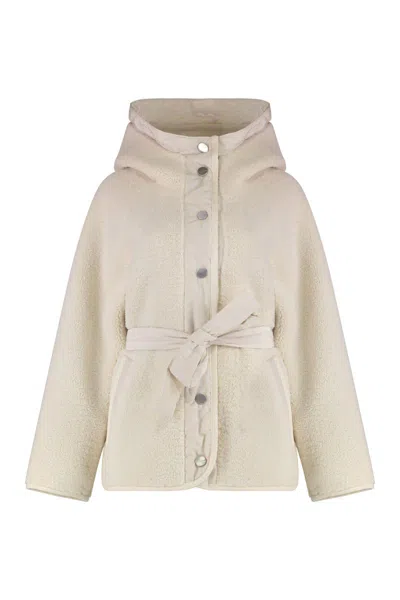 PINKO PINKO FAUX FUR PEACOAT