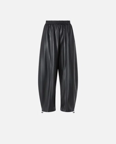 Pinko Faux Leather Balloon Trousers In Black