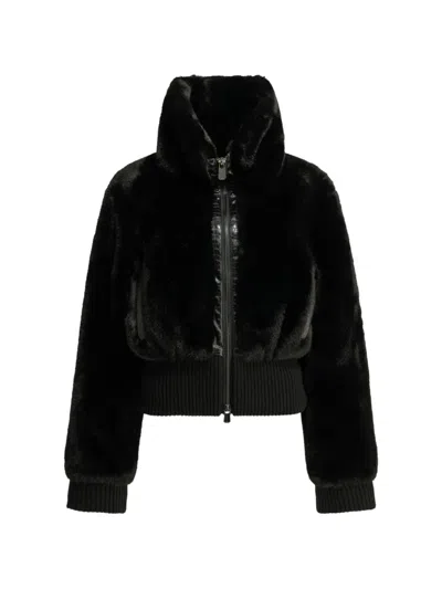 Pinko Faux-fur Jacket In Black