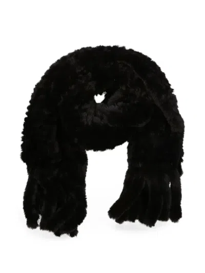 Pinko Faux-fur Scarf In Black