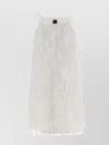 Pinko Feathered A-line Mini Dress In White