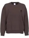 Pinko Setup Crewneck Sweatshirt In Cotton With Logo In Marrone