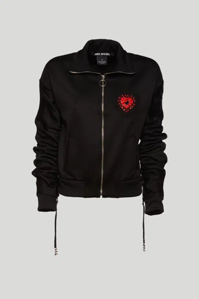 Pinko Felpa Nera Double Face In Nero