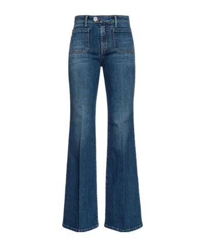 Pinko Fernanda Mid-rise Flared Jeans In Blue