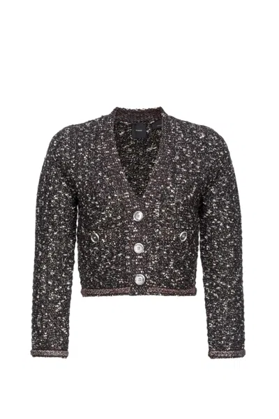 Pinko Fiaschetteria Jacket In Nero/marrone/bianco