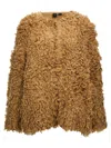Pinko Faux-fur Jacket With Cut-out