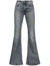 Pinko Filippa Mid-rise Flared Jeans In Grey
