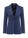 Pinko Fiona Single-breasted Blazer In Blue