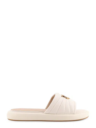 Pinko Fiona Leather Sandals In White