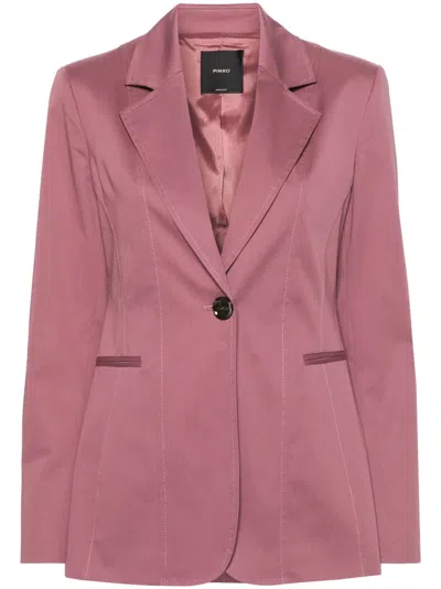 Pinko Fiona Single-breasted Blazer In Pink