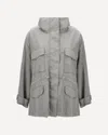 Pinko Fisherma Parka Jacket In Gray