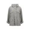 Pinko Fisherma Parka Jacket In Gray