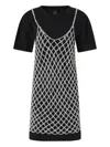 Pinko Black Cotton T-shirt Dress