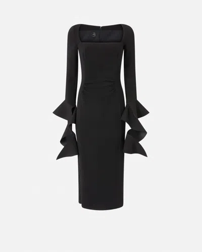 PINKO ROBE AJUSTÉE À VOLANT