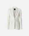 Pinko Equilibrata Linen Blazer In White